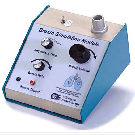 Breathing simulator / monitor